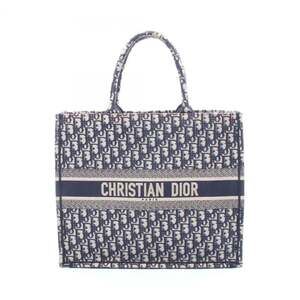 Christian Dior Dior BOOK TOTE Large Oblique Tote Bag Handbag Canvas Women's N...